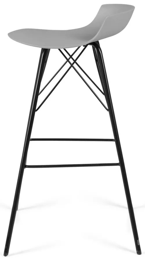 Set de scaune de bar gri 2 buc. (înălțime șezut 71 cm) Tori – Tenzo