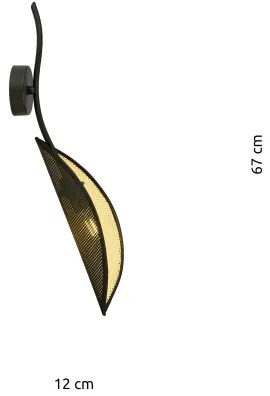 Aplică LOTUS 1xE14/10W/230V negru/auriu