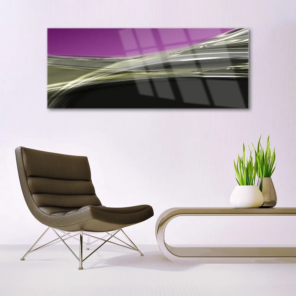 Tablouri acrilice Abstract Art Violet Gri Negru