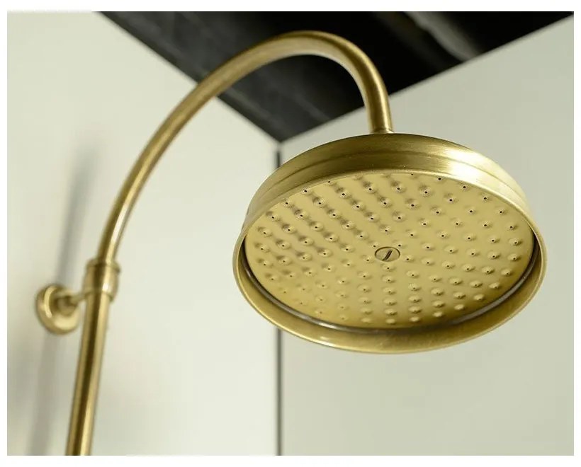 Set de duș în culoarea bronzului din alamă 142 cm cu duș suspendat/cu duș de mână Antea – Sapho