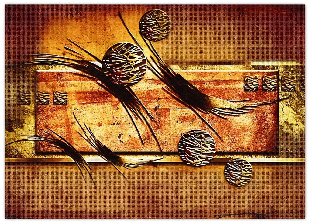 Tablou pe sticlă abstracției (70x50 cm)
