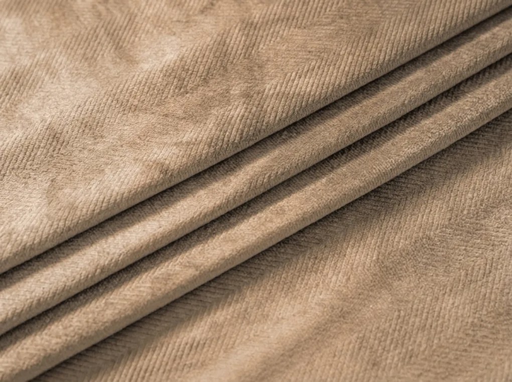 Perdea opaca ELVIO VELVET 140x250 cm, bej Agatat: Inele metalice