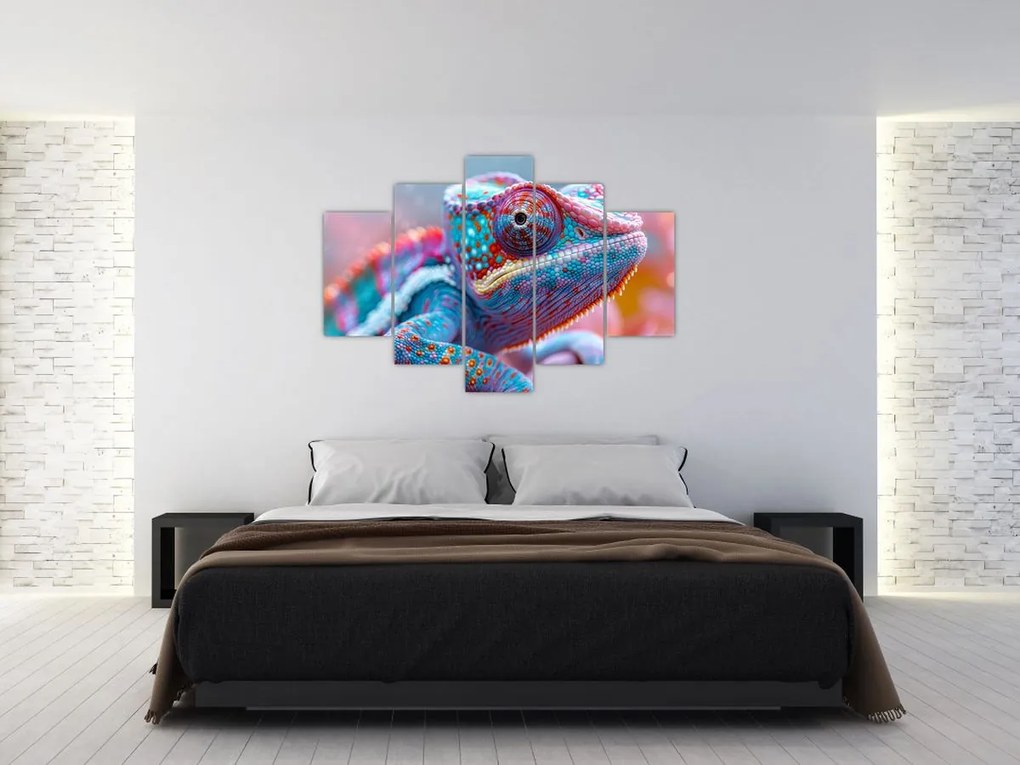 Tablou - Cameleon colorat (150x105 cm)