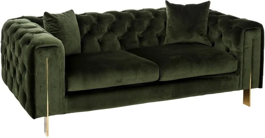 Canapea cu 2 locuri design elegant Barbara catifea verde DZ-105505
