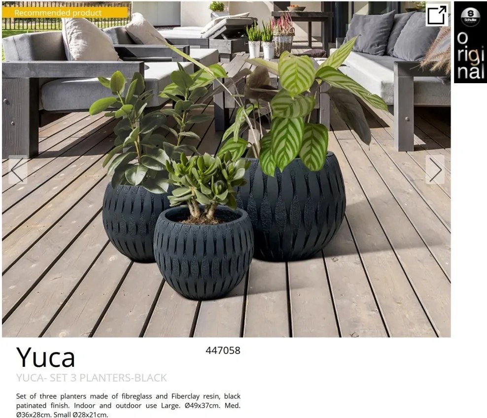 Set de 3 jardiniere decorative Yuca