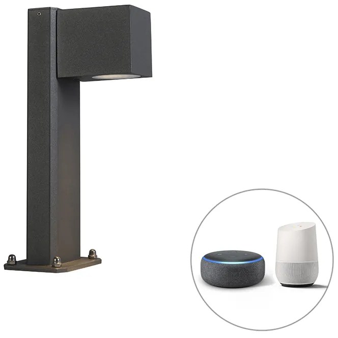 Lampă de exterior inteligentă de podea antracit 30 cm IP44 cu WiFi GU10 - Baleno