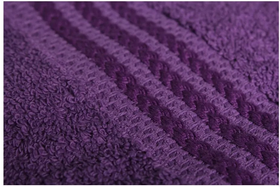 Set 4 prosoape din bumbac Rainbow Violet, 50 x 90 cm, violet