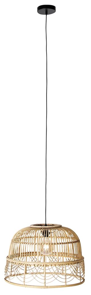 Lampă suspendată inteligentă din ratan 49 cm inclusiv Wifi G95 - Michelle