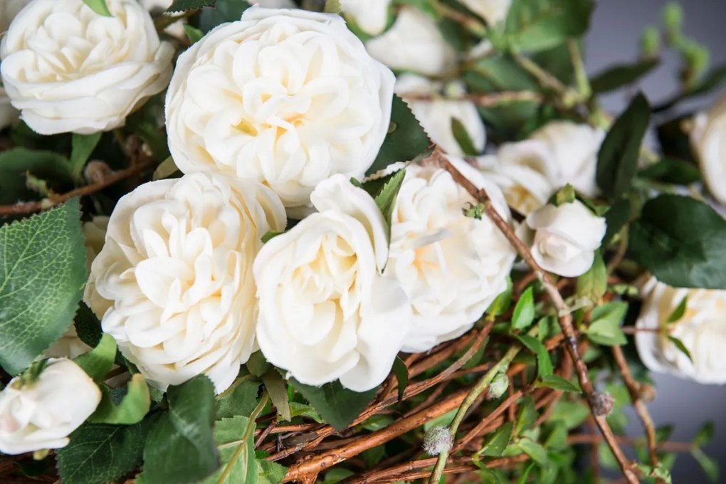 Aranjament floral mare design LUX RUSTY BIRCH ROSE BASKET 1142305.95