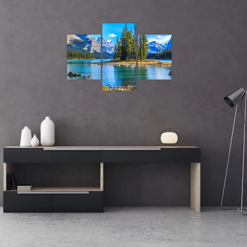 Tablou - Peisaj montan cu râu (90x60 cm)