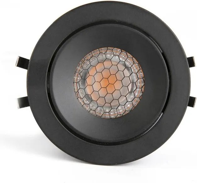 Spot LED incastrat directionabil IP44 KIVI negru 7W 3000K