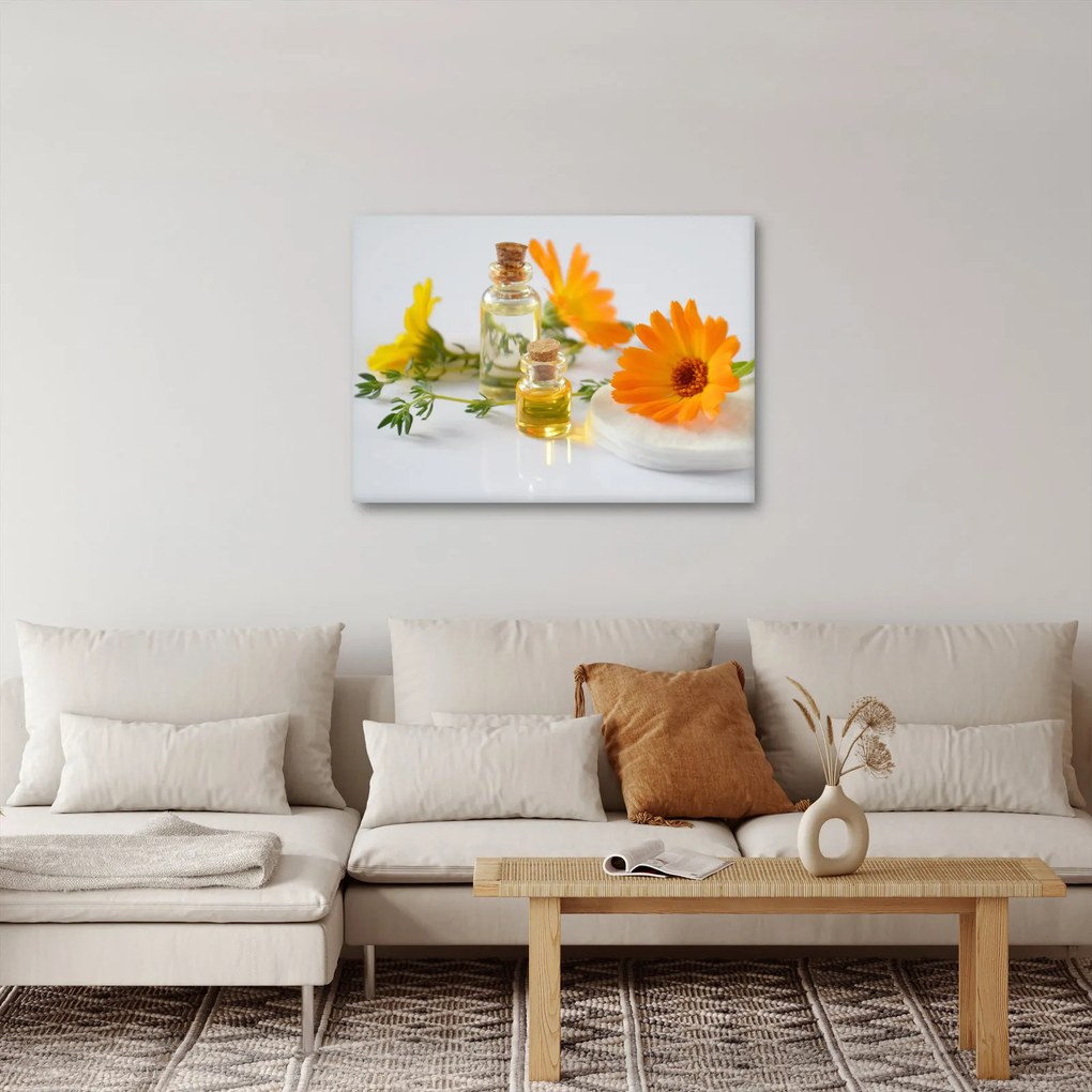 Tablou cu flori portocalii (70x50 cm)