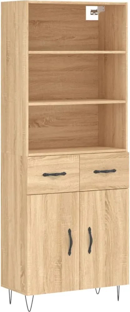vidaXL Dulap înalt, stejar sonoma, 69,5x34x180 cm, lemn compozit