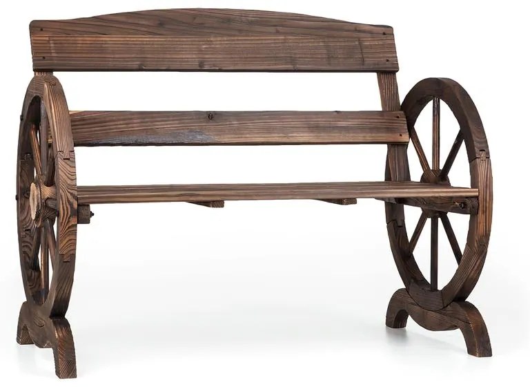 Ammergau scaunde grădină , roți de lemn, 108x65x86cm pin flambat