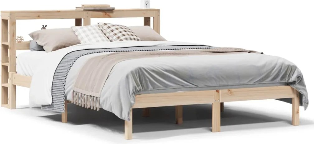 vidaXL Cadru de pat fără saltea, 120x190 cm, lemn masiv pin