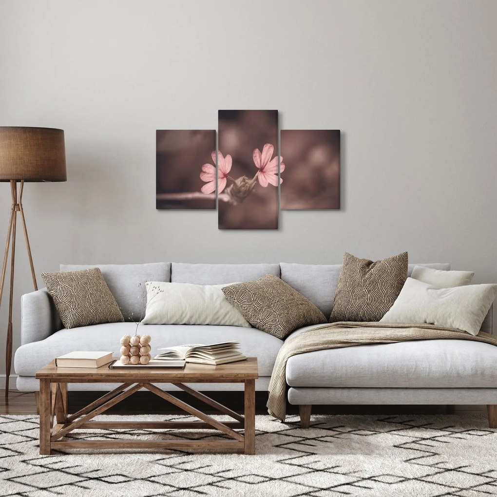 Tablou cu floare roz (90x60 cm)