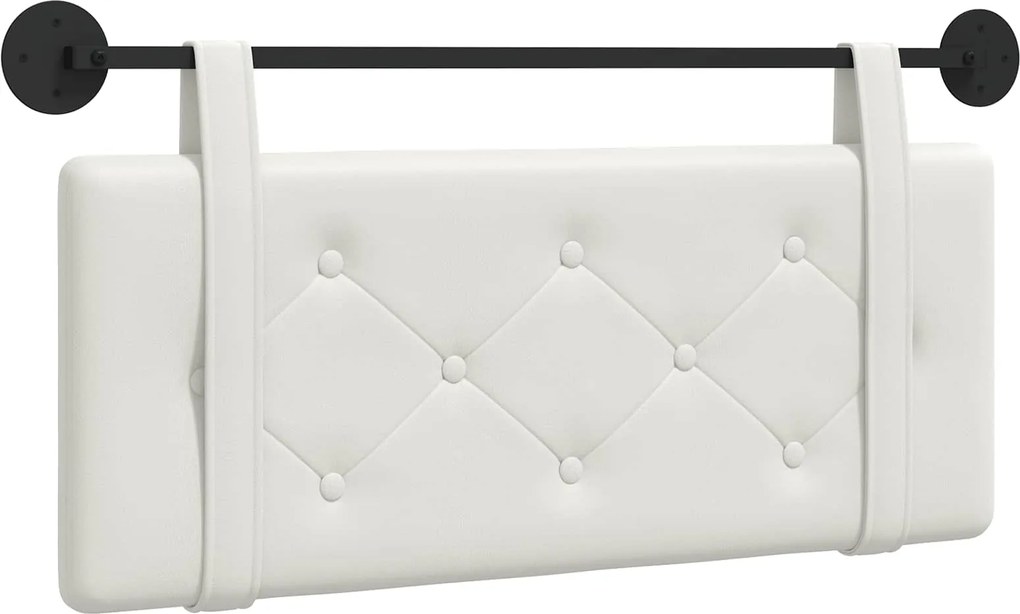 vidaXL Cap de pat suspendat Alb 110 x 55 x 5 cm Piele artificială