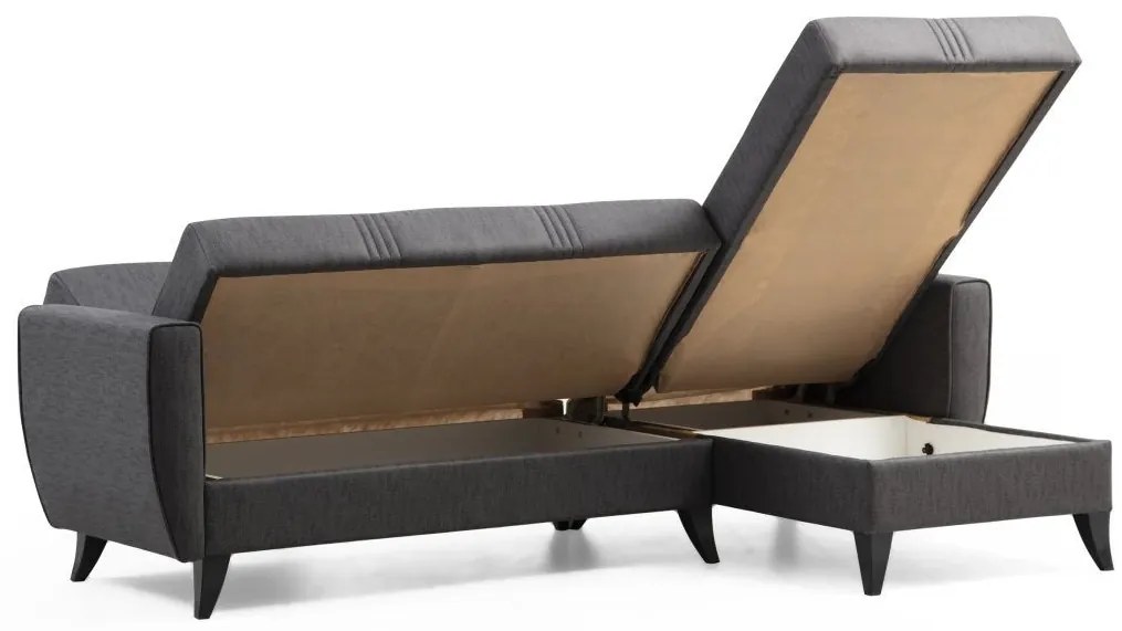 Canapea extensibilă de colț Zaden - Dark Grey
