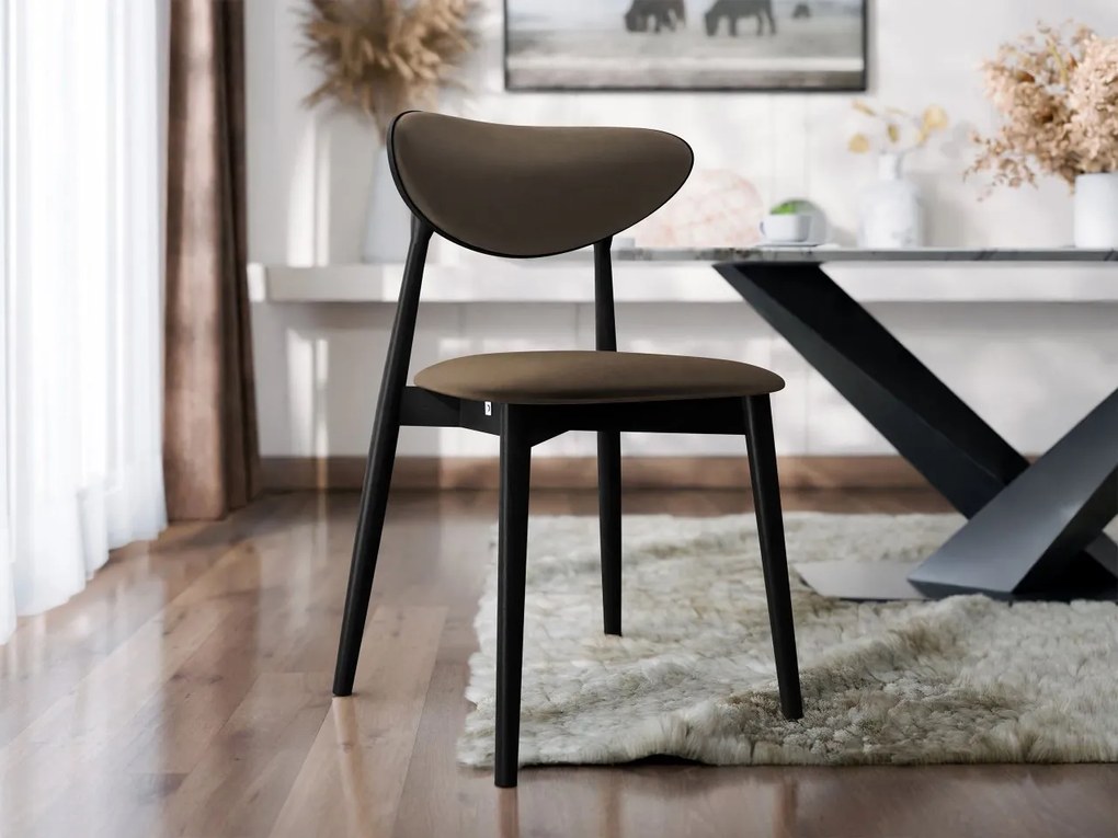 Scaun sufragerie KD 65 C (Negru + maro) . Promo -17%. 1103473