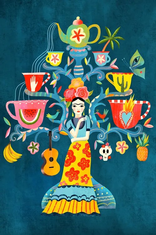 Ilustrație Frida Mexican Tree of Life, Uta Krogmann