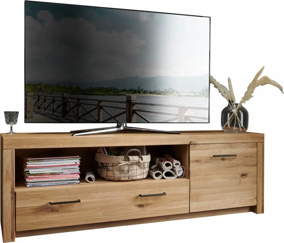 Comodă TV lemn masiv Toscana, 170,5 × 56 × 40 cm