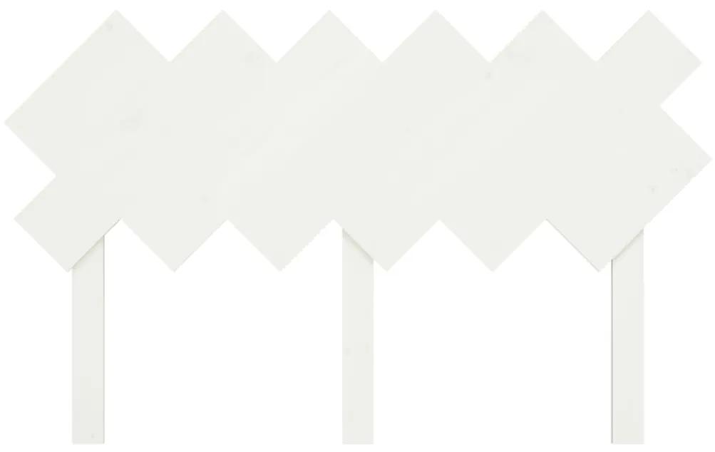 Tablie de pat, alb, 132x3x81 cm, lemn masiv de pin Alb, 132 x 3 x 81 cm, 1