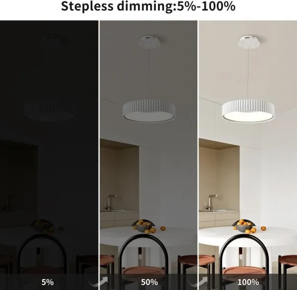 Brilagi - Lustru LED dimabil FALCON MODERN LED/30W/230V Ø 40 cm, alb + telecomandă