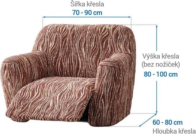 Gaico Huse bielastice UNIVERSO NOU dungi maro fotoliu de relaxare (l. 70 - 90 cm)