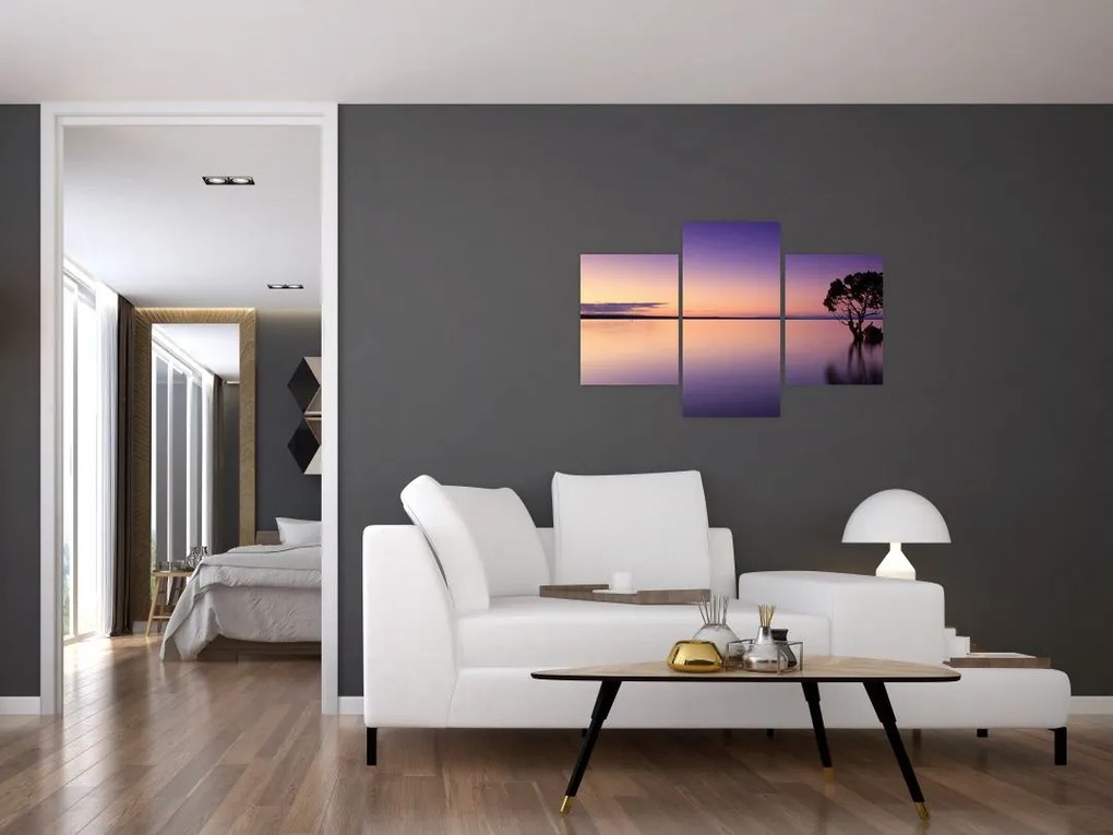Tablou cu nivelul apei la răsăsrit de soare (90x60 cm)