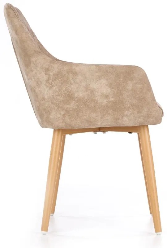 Scaun de bucaterie Ray, bej/fag