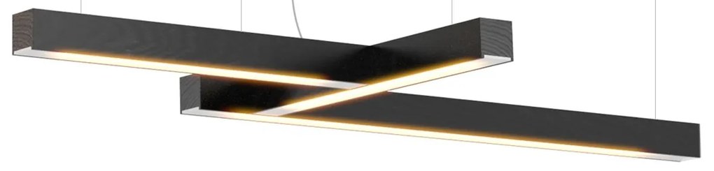 Lampă suspendată LED40 în forma cifrei 4, mai multe variante - TUNTO Model: stejar, negru pătat