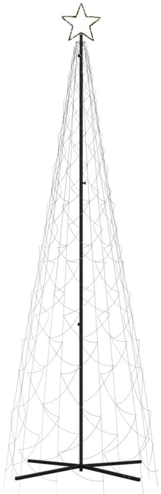 Brad de Craciun conic, 500 LED-uri, alb cald, 100x300 cm 1, Alb cald, 300 x 100 cm, Becuri LED in forma zigzag