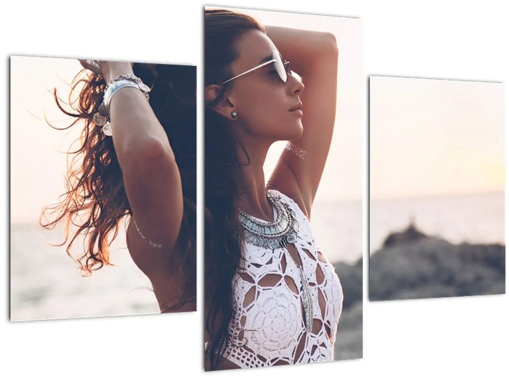 Tablou - Femeia pe plajă (90x60 cm)