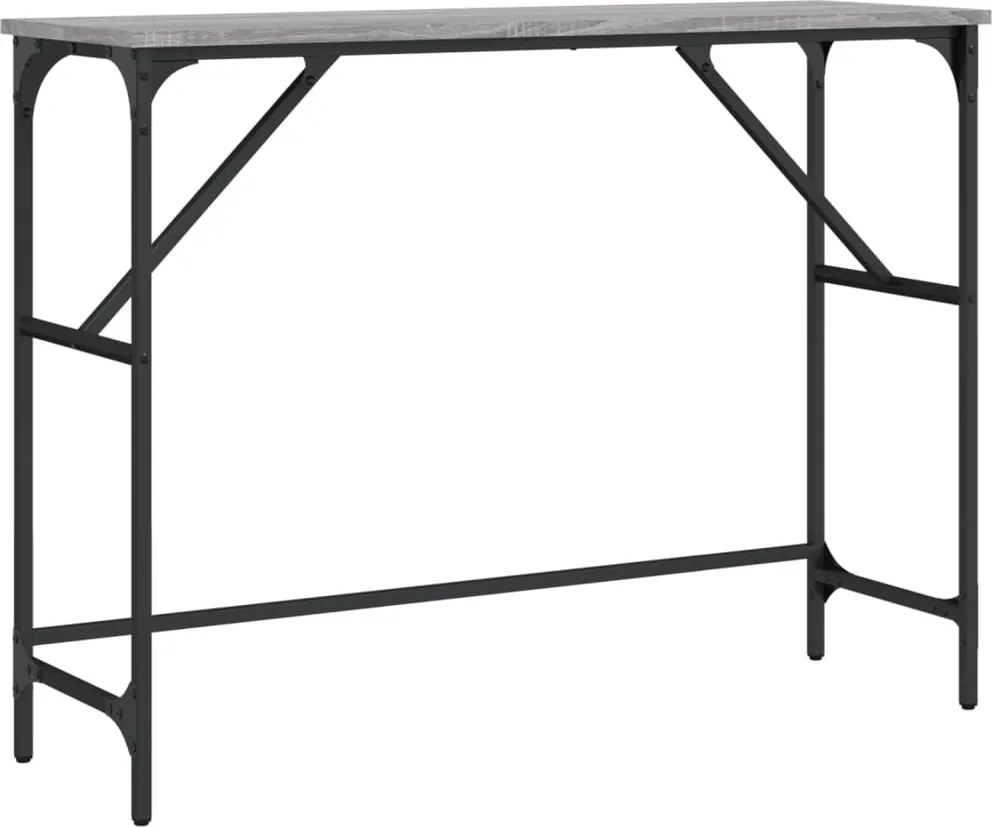 vidaXL Măsuță consolă, gri sonoma, 100x32x75 cm, lemn prelucrat