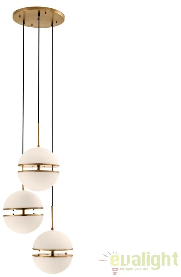 Lustra cu 3 pendule design LUX Spiridon alama 112644 HZ
