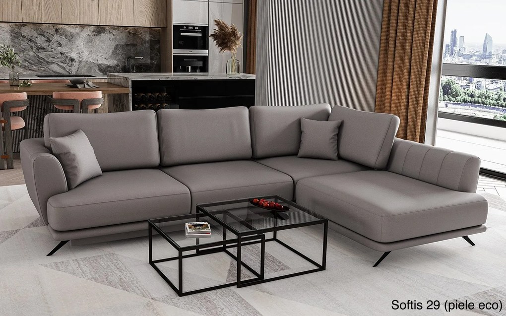 Colțar lemn masiv Extensibil Leona Depozitare 280x178cm Personalizabil
