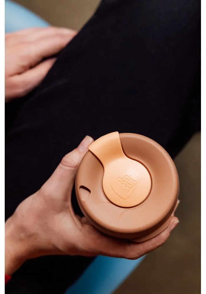 Cană de voiaj roz/maro 454 ml Brew Frappe L – KeepCup