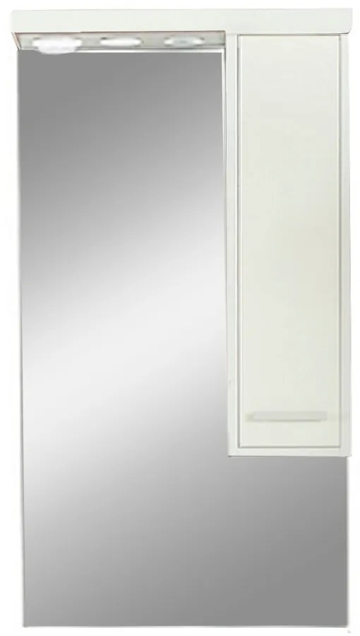 Dulap suspendat Nerva 55 cm cu oglindă, alb