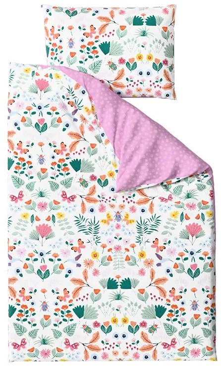 Lenjerie de pat din bumbac pentru patut LUNETTA roz Dimensiune lenjerie de pat: 45 x 65 cm | 90 x 135 cm