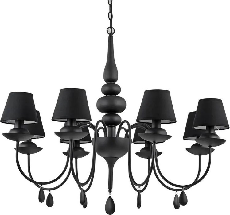 Candelabru 8 brate diametru 92cm BLANCHE SP8 NERO 111896