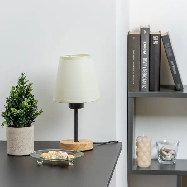 Lampă de masă Brilagi NUBILA WOOD 1xE27/25W/230V stejar/crem