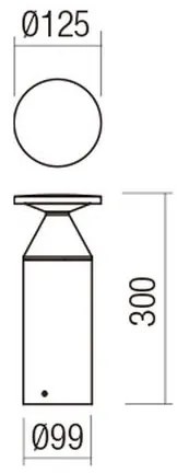 Redo 90590 - Lampă de exterior BIRO LED/12W/230V 3000K 30 cm CRI 90 IP65 maro