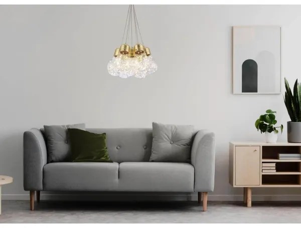 Lustră LED pe cablu BULBS LED/30W/230V aurie Klausen 142007