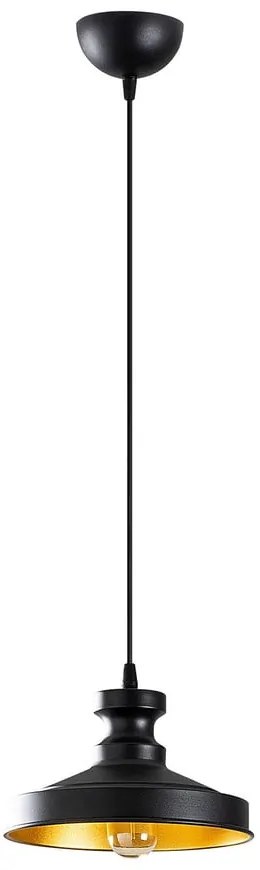 Lustră neagră cu abajur din metal ø 22 cm Berceste – Opviq lights