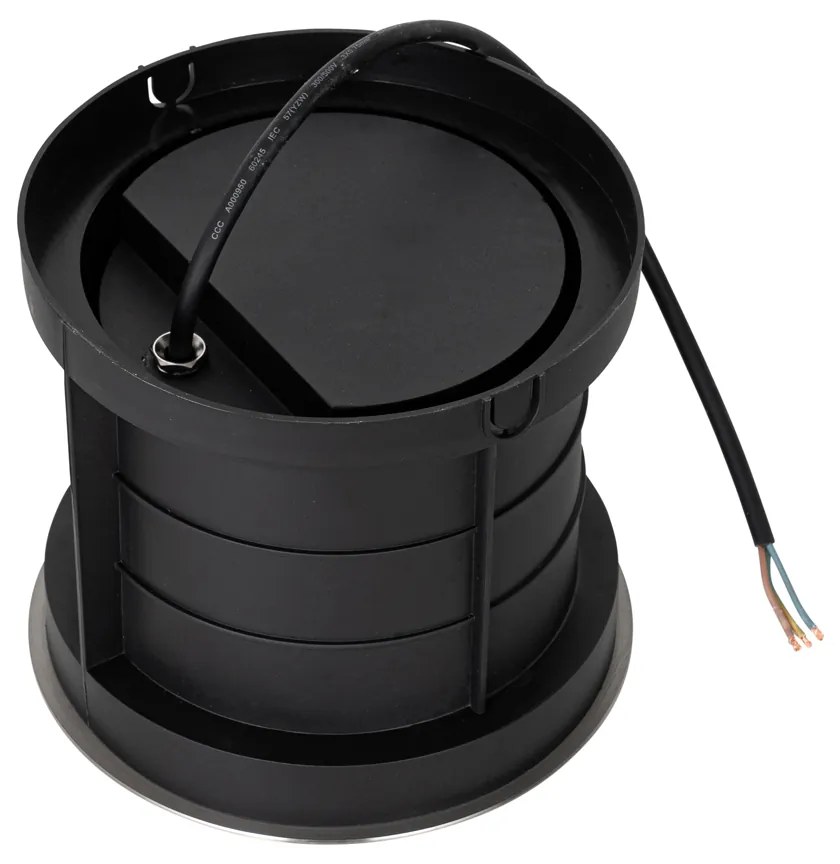 Proiector modern de sol din oțel cu 3 lumini IP65 - Tribus