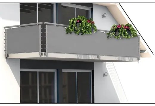 Deuba Paravan de balcon 5m - gri