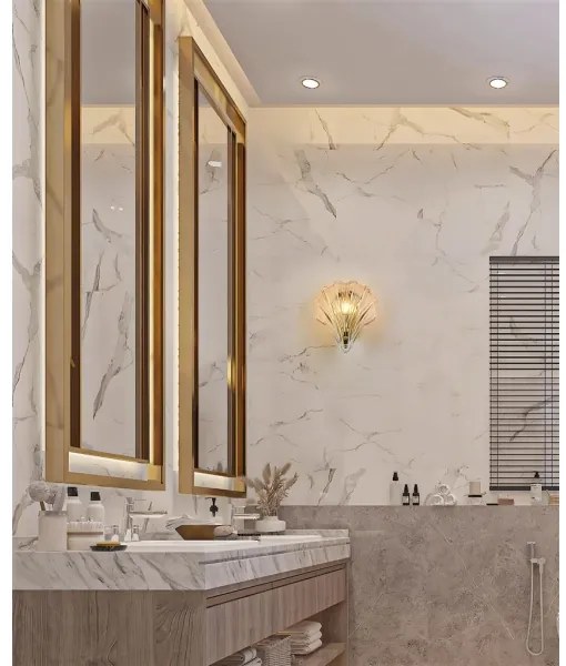 Searchlight 28980SB - Aplică de perete SHELL 1xG9/7W/230V fumurie