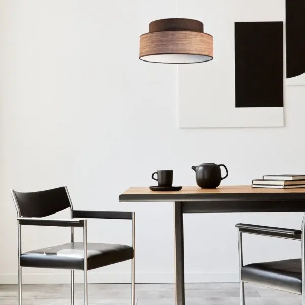 Lustră pe cablu GRACE 1xE27/60W/230V maro/bej