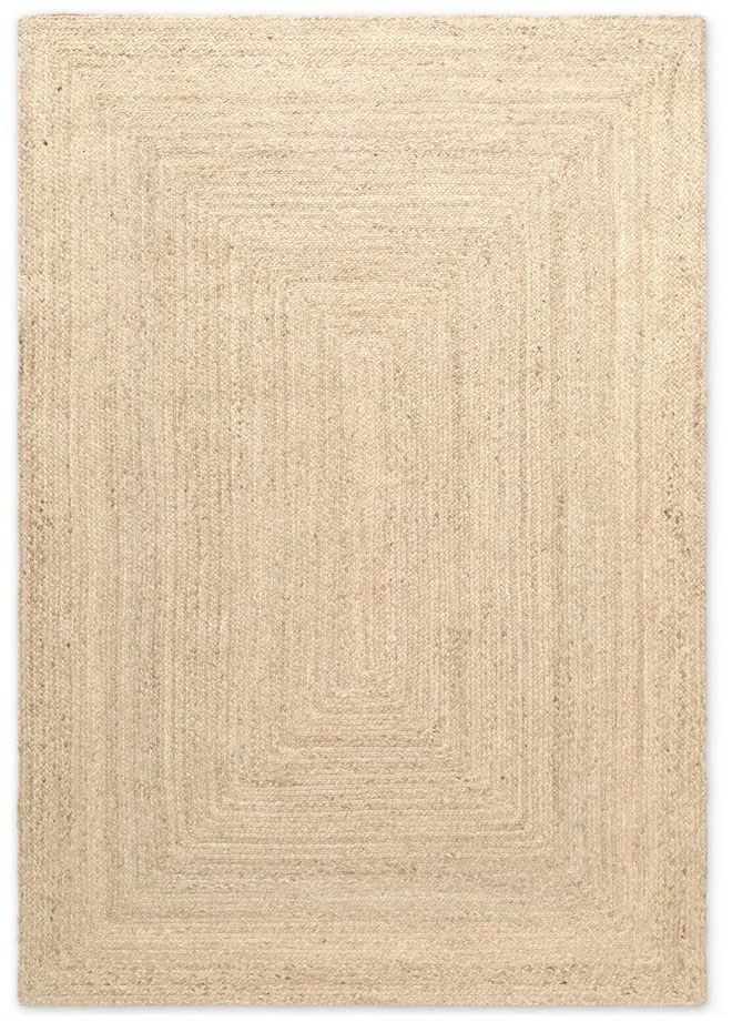 Covor culoare naturală deschisă reversibil, țesut manual din iută 80x150 cm Sharmila Natural White – Hanse Home