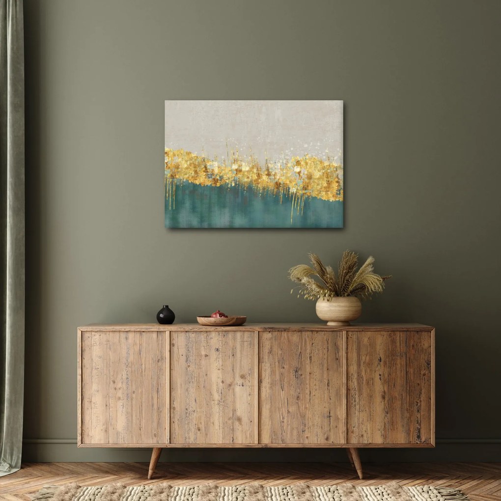 Tablou - Textura cu decor auriu (70x50 cm)